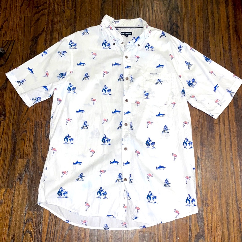 Tropical summer button down